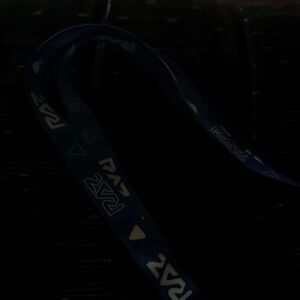 Blue Lanyard with Geometric Patterns